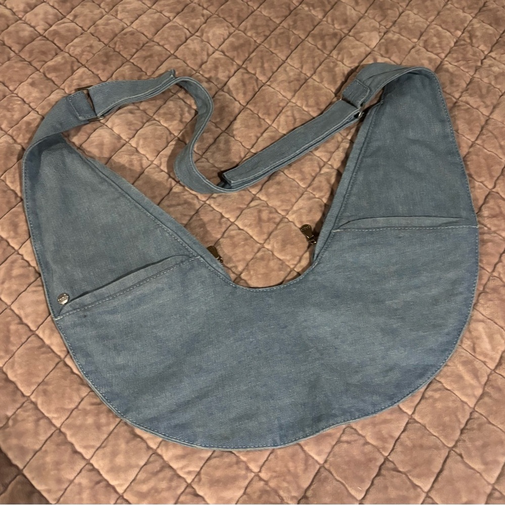 Stylish Blue Denim Sash Sling Bag